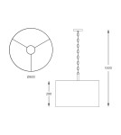 Lampy wiszące z abażurem - Zuma Line Wisząca Inga P06-Gd-Bk P06-GD-BK czarny - product 3