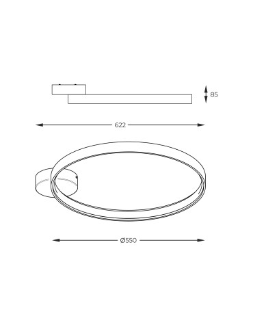 Zuma Line Circle Lampa Sufitowa LA0769 Biały mat - produkt 2