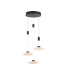 Lampy wiszące - Paul Neuhaus Lautada Wisząca Okrągła Regulowana Wysokość 120-200cm Ściemniana Płynnie Zwykłym Włącznikiem Czarny 2082-18 - produkt 2