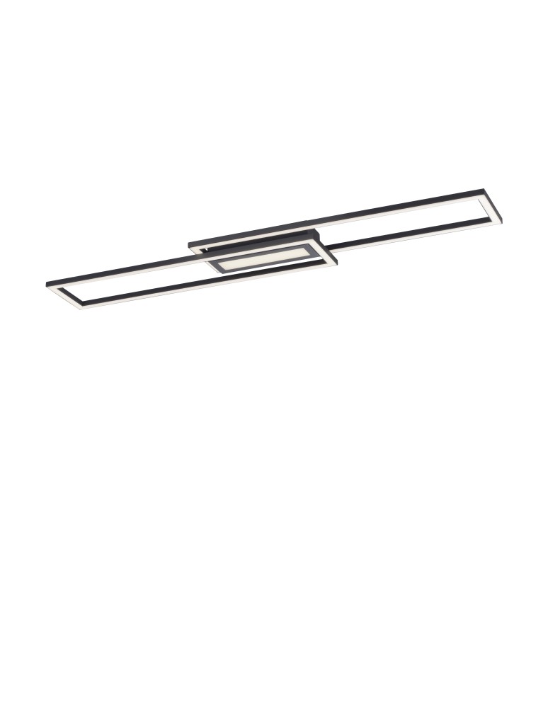 Lampy sufitowe - Leuchten Direkt Asmin Sufitowa Podłużna 95cm 3 Tryby Świecenia Regulacja Włącznikiem Ściennym Zwykłym Czarny 14696-18 - produkt kolory-swiatla.pl 2
