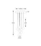 Lampy wiszące kule - Zuma Line Ali Lampa Wisząca 5642 czarny - product 2