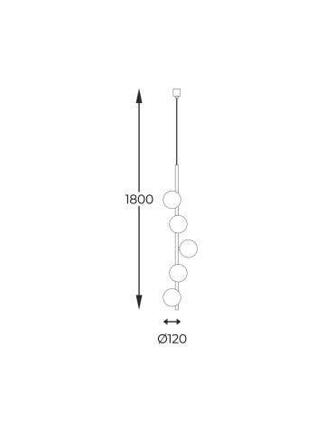 Zuma Line Ali Lampa Wisząca 5648 czarny - produkt 2