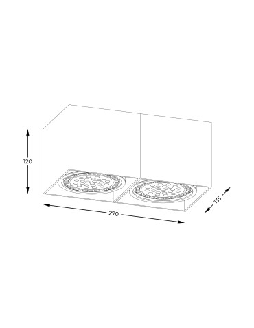 Zuma Line Box Spot ACGU10-116-N biały - produkt 2