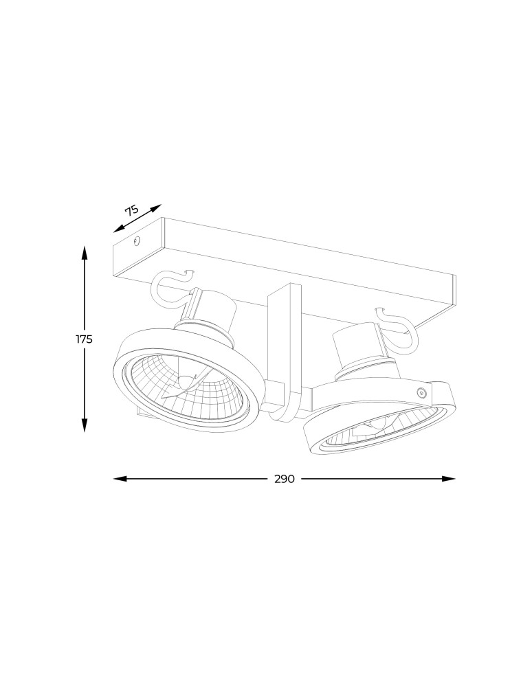 Reflektory sufitowe - Zuma Line Master Spot ACGU10-183-N biały - produkt kolory-swiatla.pl 2
