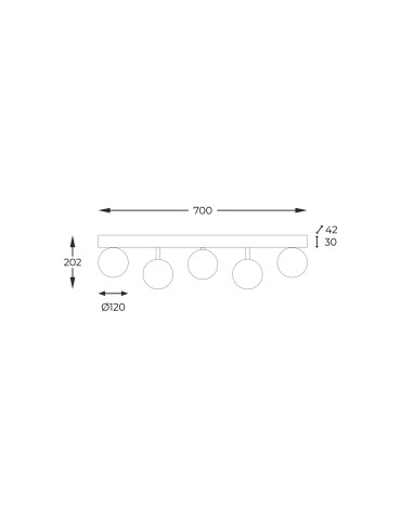 Zuma Line Ali Lampa Sufitowa 5643 czarny - produkt 2