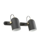 Kinkiety podwójne - Zuma Line Aries Kinkiet A6005-2A czarny mat - product 2