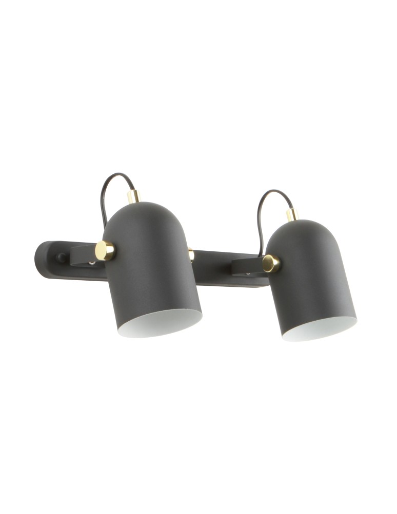 Kinkiety podwójne - Zuma Line Aries Kinkiet A6005-2A czarny mat - product kolory-swiatla.pl 2