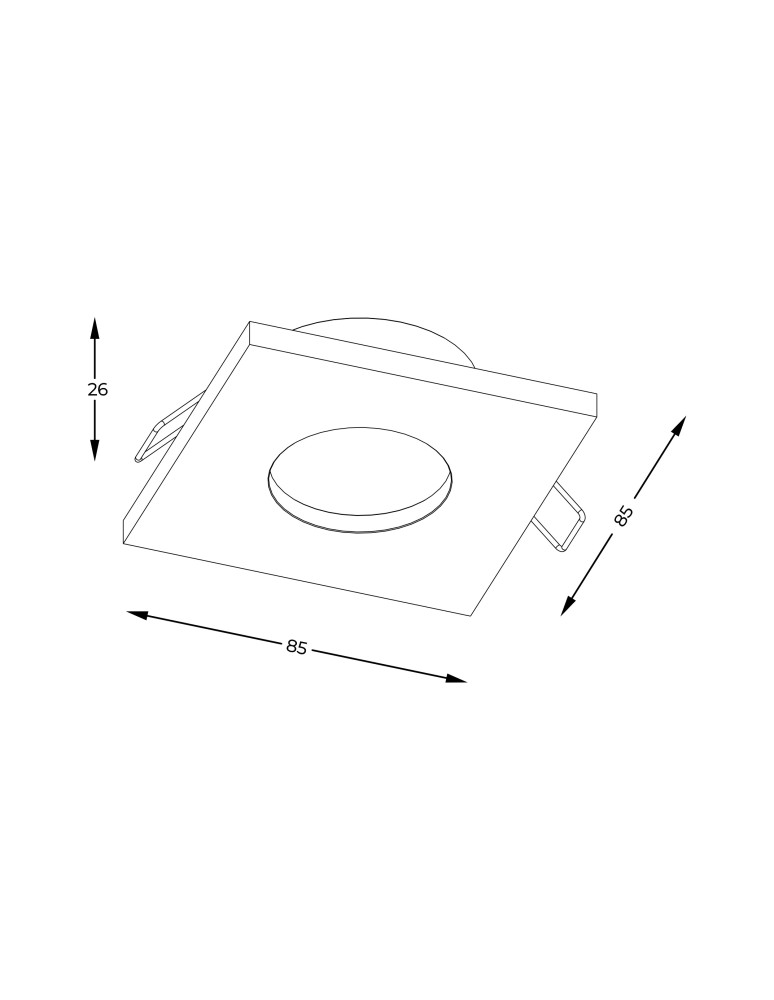 Lampy podtynkowe hermetyczne - Zuma Line Chipo Spot ARGU10-031-N biały - product kolory-swiatla.pl 2