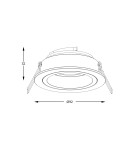 Lampy podtynkowe okrągłe - Zuma Line Chuck Spot 92699-N biały - product 2