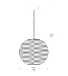 Lampy wiszące pojedyncze - Zuma Line Orion Lampa Wisząca A8129L złoty - produkt 2