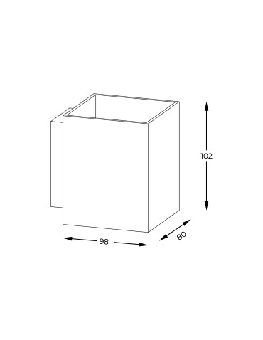 Zuma Line Sola WL Square  Kinkiet Biały/White 91062-N - produkt 2