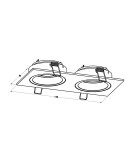 Lampy podtynkowe kwadratowe - Zuma Line Chuck Spot 20068-WH-N biały - product 2