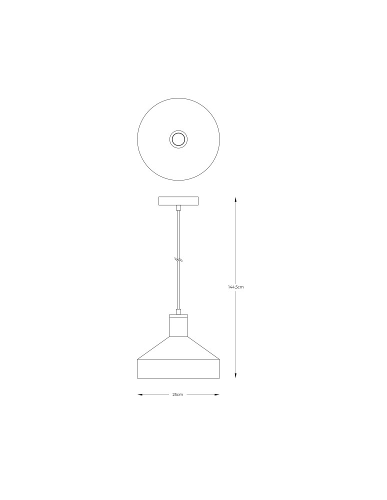 Lampy wiszące industrialne - Zuma Line Sigma Lampa Wisząca A8016L czarny mat - product kolory-swiatla.pl 2