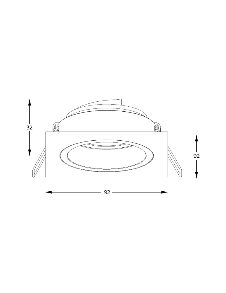 Lampy podtynkowe kwadratowe - Zuma Line Chuck Spot 92703-N biały - product kolory-swiatla.pl 2