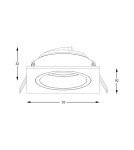Lampy podtynkowe kwadratowe - Zuma Line Chuck Spot 92706-N czarny - product 2