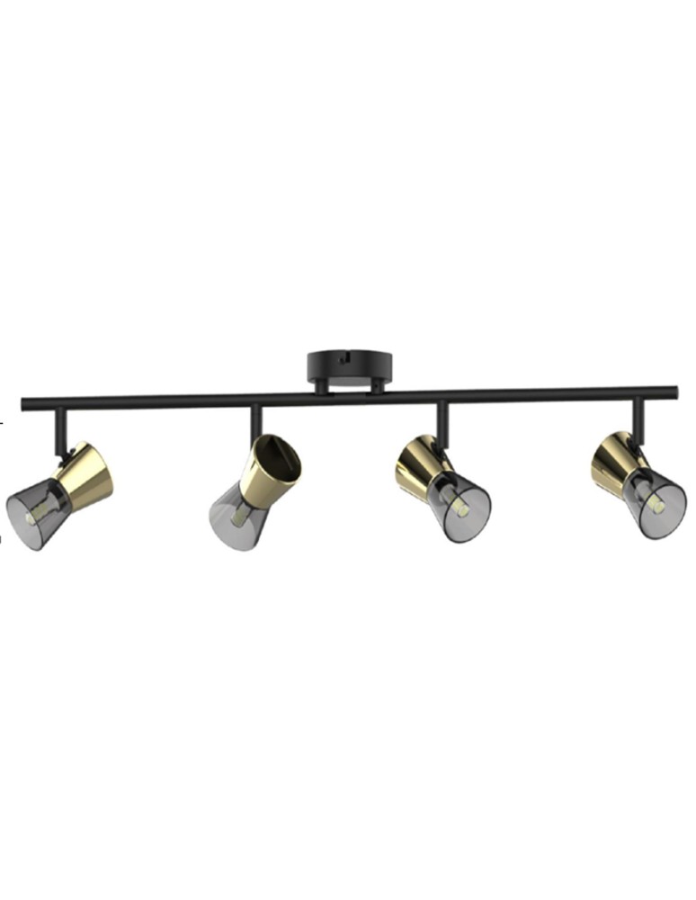 Lampy sufitowe reflektory - Zuma Line Cento Lampa Sufitowa TK220532-4BG czarny mat - product kolory-swiatla.pl 2