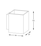 Kinkiety kwadratowe - Zuma Line Sola WL Square  Kinkiet Czarno-Złoty/Black-Gold 91063-N - product 2