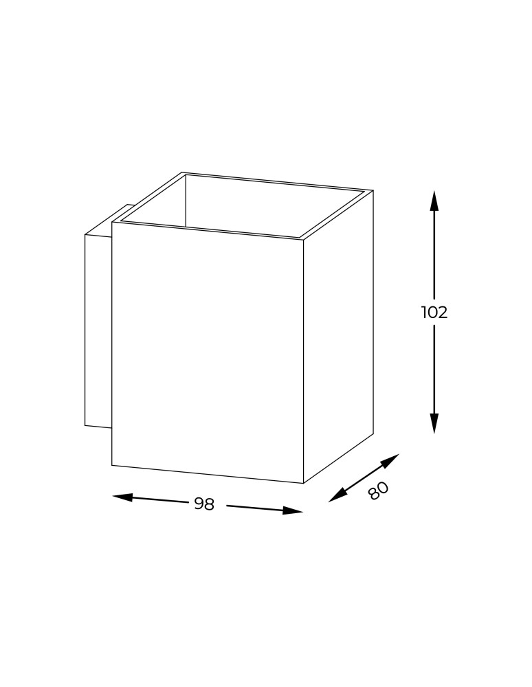 Kinkiety kwadratowe - Zuma Line Sola WL Square  Kinkiet Czarno-Złoty/Black-Gold 91063-N - product kolory-swiatla.pl 2