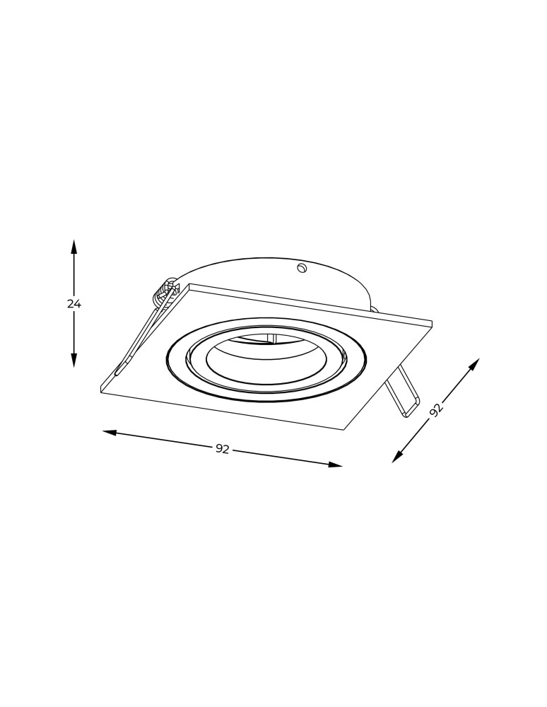 Lampy podtynkowe kwadratowe - Zuma Line Rondoo Spot ARGU10-040-N biały - product kolory-swiatla.pl 2