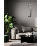 Lampy wiszące kule - Zuma Line Luna Lampa Wisząca Czarny / Złoty 5661 - product 2