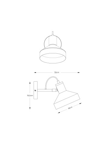 Zuma Line Sigma Kinkiet A6002 czarny mat - produkt 2
