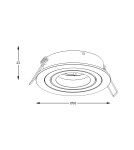 Lampy podtynkowe okrągłe - Zuma Line Rondoo Spot ARGU10-038-N biały - product 2