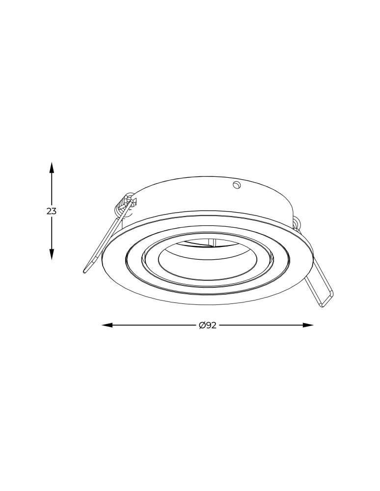 Lampy podtynkowe okrągłe - Zuma Line Rondoo Spot ARGU10-038-N biały - product kolory-swiatla.pl 2