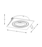 Lampy podtynkowe kwadratowe - Zuma Line Rondoo Spot ARGU10-041-N czarny - product 2