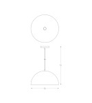 Lampy wiszące okrągłe - Zuma Line Vela Lampa Wisząca A8001XL-BK czarny mat - produkt 2