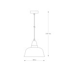 Lampy wiszące industrialne - Zuma Line Mensa Lampa Wisząca A8063-WH Biały mat - product 2