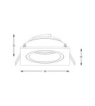 Lampy podtynkowe kwadratowe - Zuma Line Chuck Spot 92704-N czarny - product 2