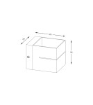 Kinkiety kwadratowe - Zuma Line Transfer WL 2 Kinkiet Biały/White 91066-N - product 2