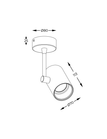 Zuma Line Tori Spot 20014-BK-N czarny - produkt 2