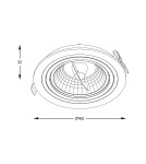 Lampy podtynkowe okrągłe - Zuma Line Chuck Spot ARGU10-054-N biały - product 2