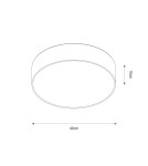 Lampy sufitowe okrągłe - Zuma Line Aruba Lampa Sufitowa CL12029-D40 czarny - produkt 2