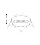 Lampy podtynkowe okrągłe - Zuma Line Chuck Spot 92700-N czarny - product 2