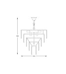 Lampy wiszące glamour - Zuma Line Amedeo Lampa Wisząca Złota 17106/6+3+1-GD+CL - product 2