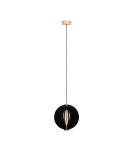 Lampy wiszące drewniane - Zuma Line Orb Lampa Wisząca Czarny / Drewno 7510344 - product 2