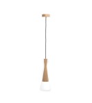 Lampy wiszące drewniane - Zuma Line Cone Lampa Wisząca Biały / Drewno 8511103 - product 2