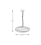 Lampy wiszące nowoczesne - Zuma Line Lampa wisząca VENTO 60 cm czarna/black - product 2