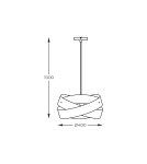 Lampy wiszące nowoczesne - Zuma Line Lampa wisząca TORNADO 40 cm biała/white 1113 - product 3