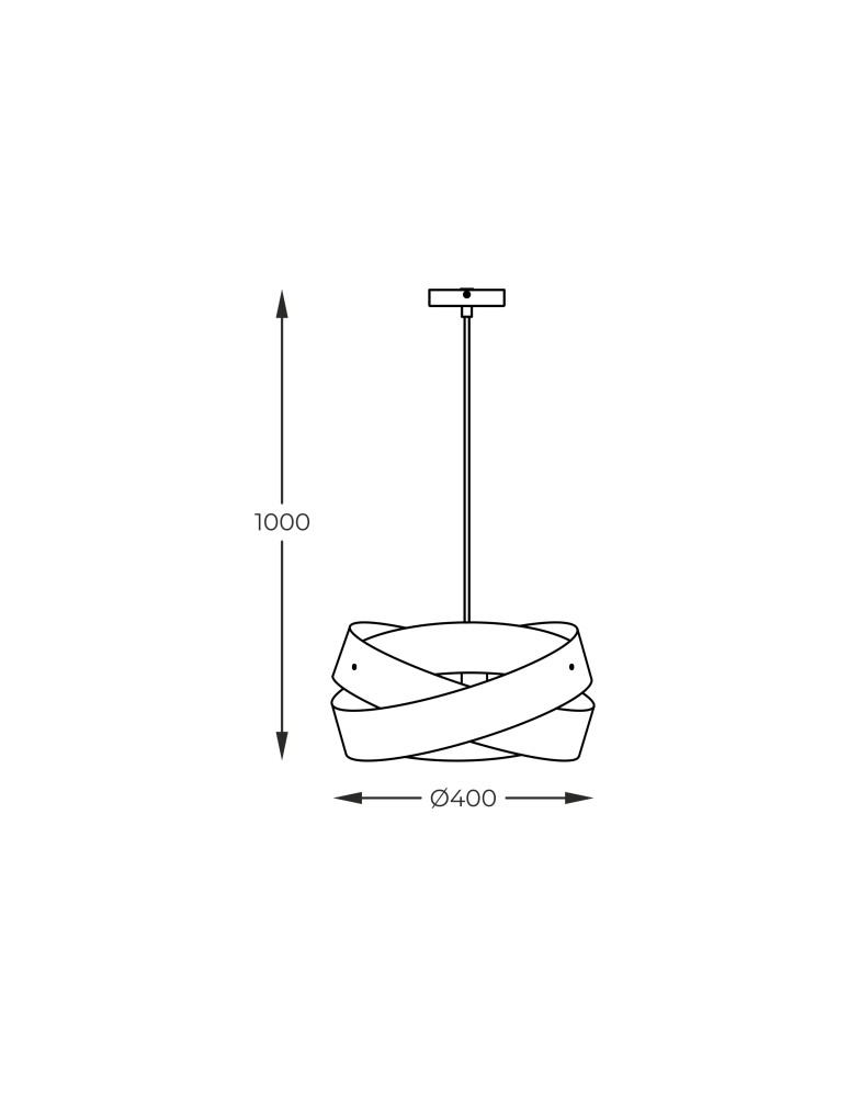 Lampy wiszące nowoczesne - Zuma Line Lampa wisząca TORNADO 40 cm biała/white 1113 - product kolory-swiatla.pl 3