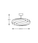 Lampy sufitowe nowoczesne - Zuma Line Lampa sufitowa VENTO 60 cm antracyt - product 2