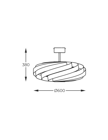 Zuma Line Lampa sufitowa VENTO 60 cm antracyt - produkt 2