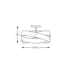 Lampy sufitowe czarne - Zuma Line Lampa sufitowa TORNADO 50 cm czarna/black - produkt 4