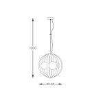 Lampy wiszące kule - Zuma Line Lampa wisząca NELA 40 cm czarno-złota /black-gold - product 2