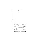 Lampy wiszące nowoczesne - Zuma Line Lampa wisząca TORNADO II 50 cm biała/white 1141 - product 3