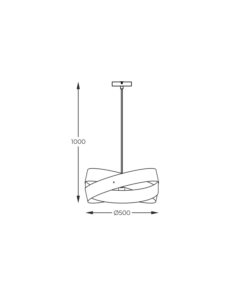 Lampy wiszące nowoczesne - Zuma Line Lampa wisząca TORNADO II 50 cm biała/white 1141 - product kolory-swiatla.pl 3