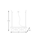 Lampy wiszące nad wyspę - Zuma Line PLANT SHELF lampa wisząca czarna/black - product 7