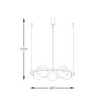 Lampy wiszące kule - Zuma Line Orbit 5 Lampa Wisząca 5Xe27 Kule Czarny 5011 - product 2